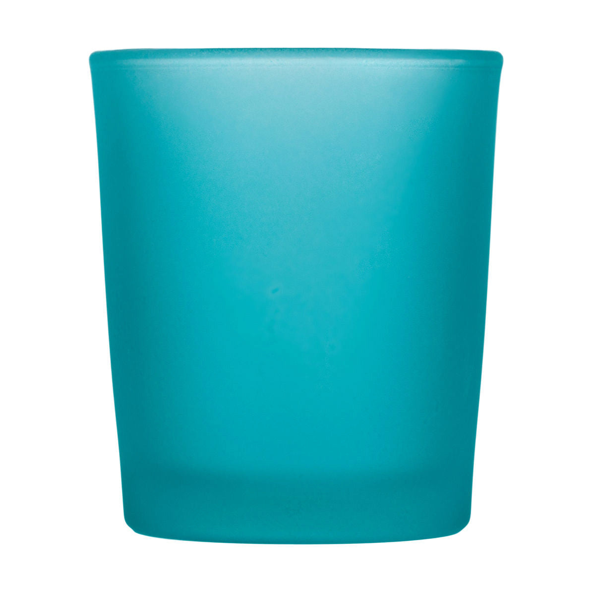 Premium Votive Tealight Candle Holders - Turquoise Frosted Glass, 20 Pack