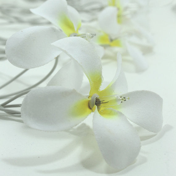 1 Set of 20 LED White Frangipani Flower Battery String Lights Christmas Gift - SuperSaverAU - view 7