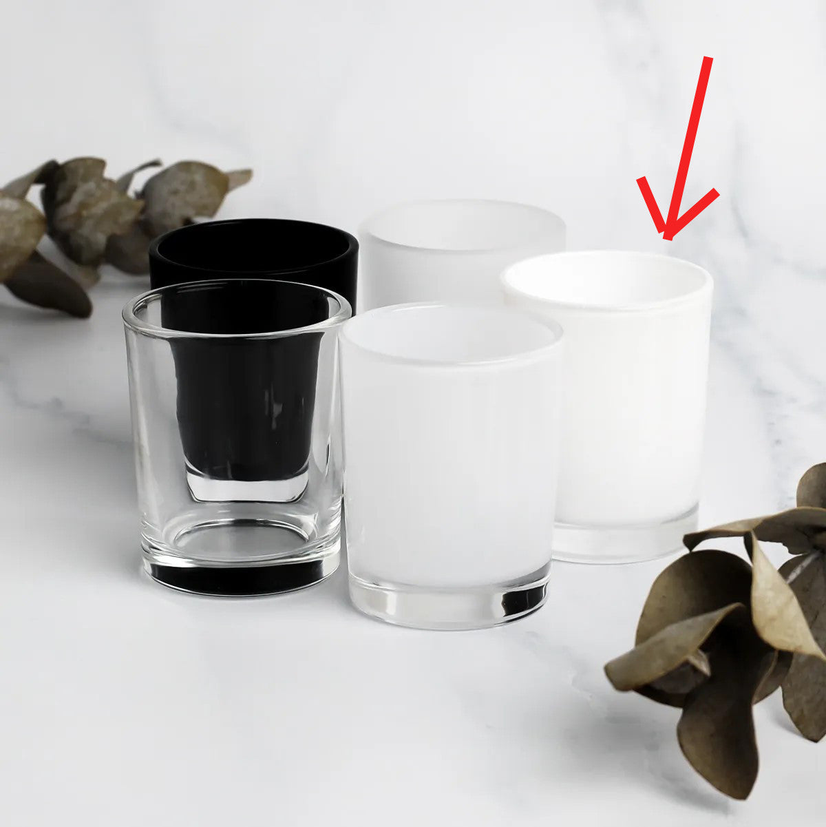Premium Pure White Glass Tealight Candle Holders 6.5cm - 40 Pack