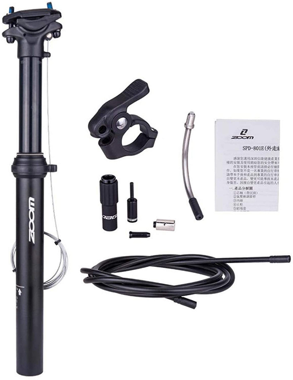 ZOOM Dropper Seatpost 30.9mm Diameter 100mm Travel External Cable Routing - SuperSaverAU - view 3