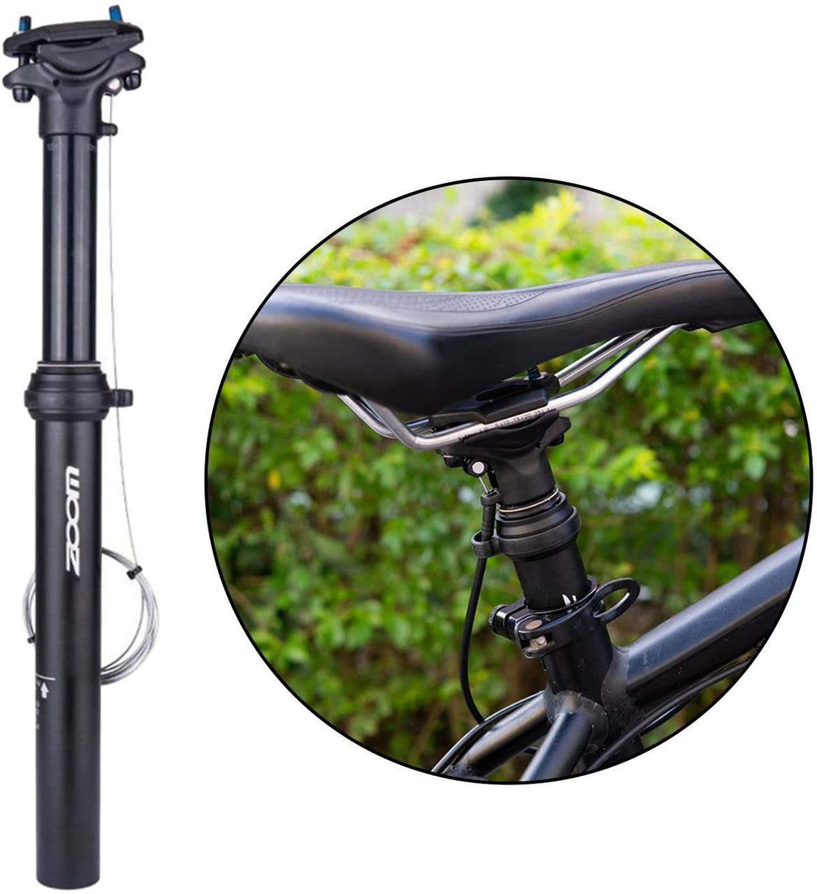 ZOOM Dropper Seatpost 31.6mm Diameter 100mm Travel External Cable Routing - SuperSaverAU - view 2