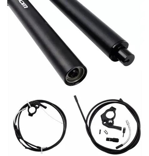 ZOOM Mountain Bike Adjustable Height via Thumb Remote Lever - Pro Dropper Adjustable Seatpost Internal Cable 31.6 Diameter 100mm Travel - SuperSaverAU - view 2