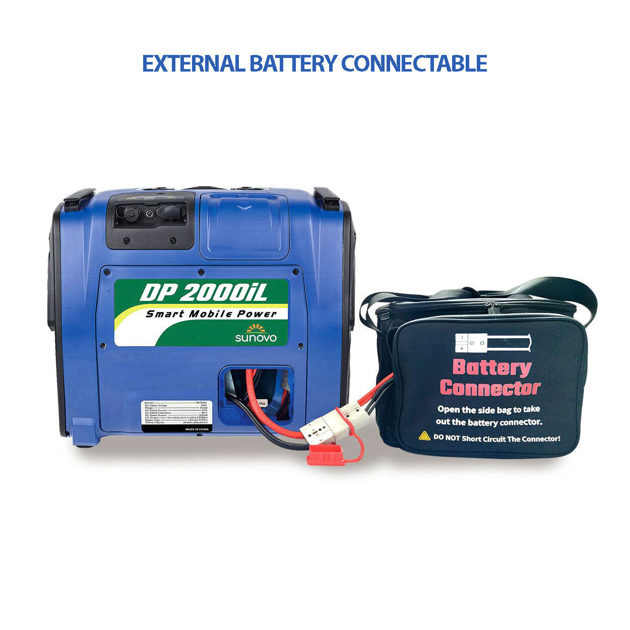 Sunovo 2000W Portable Power Station 2048Wh LiFePO4 Battery, Solar & AC Charging - SuperSaverAU - view 4