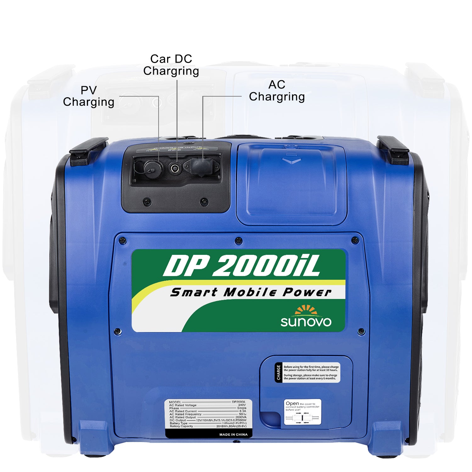 Sunovo 2000W Portable Power Station 2048Wh LiFePO4 Battery, Solar & AC Charging - SuperSaverAU - view 5
