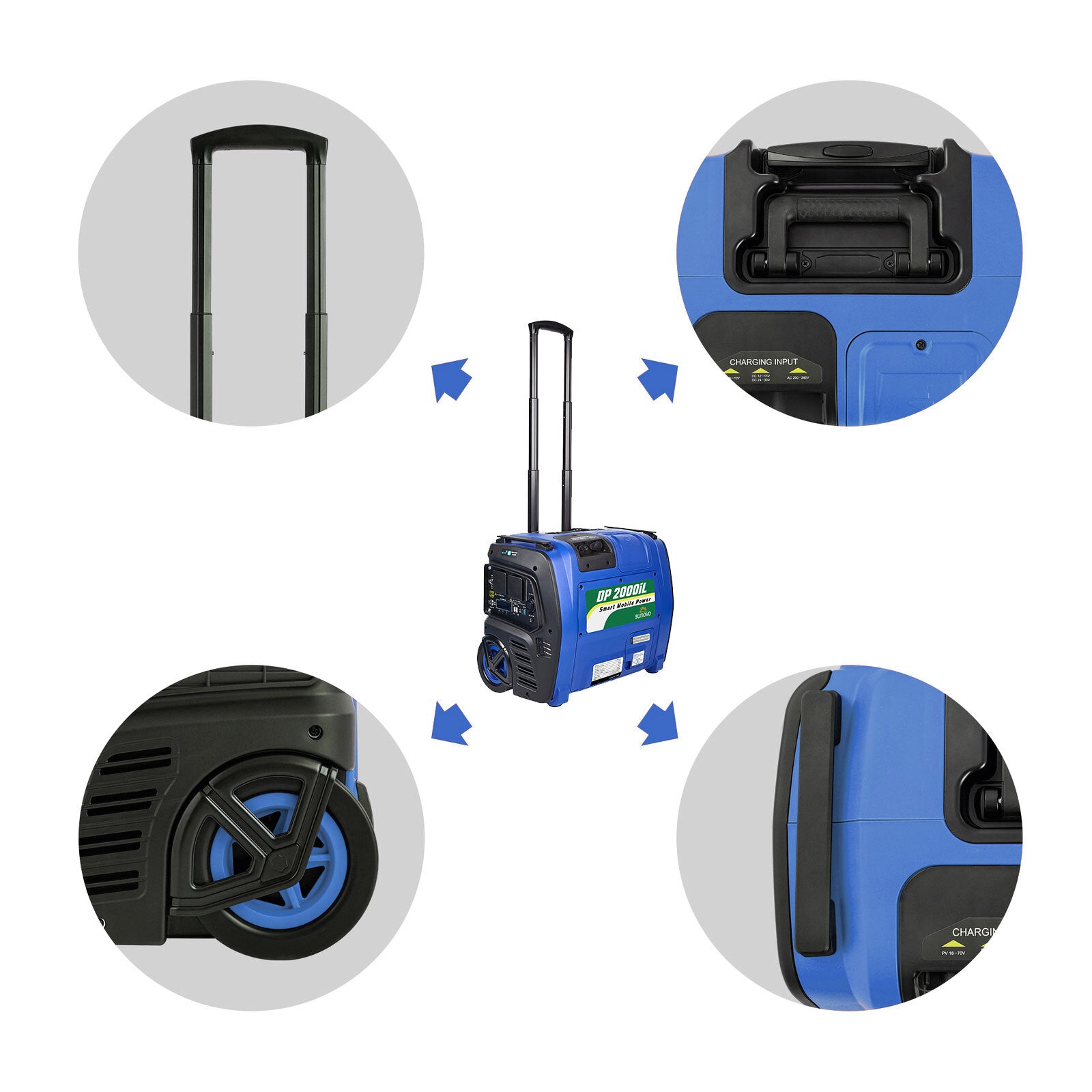 Sunovo 2000W Portable Power Station 2048Wh LiFePO4 Battery, Solar & AC Charging - SuperSaverAU - view 8