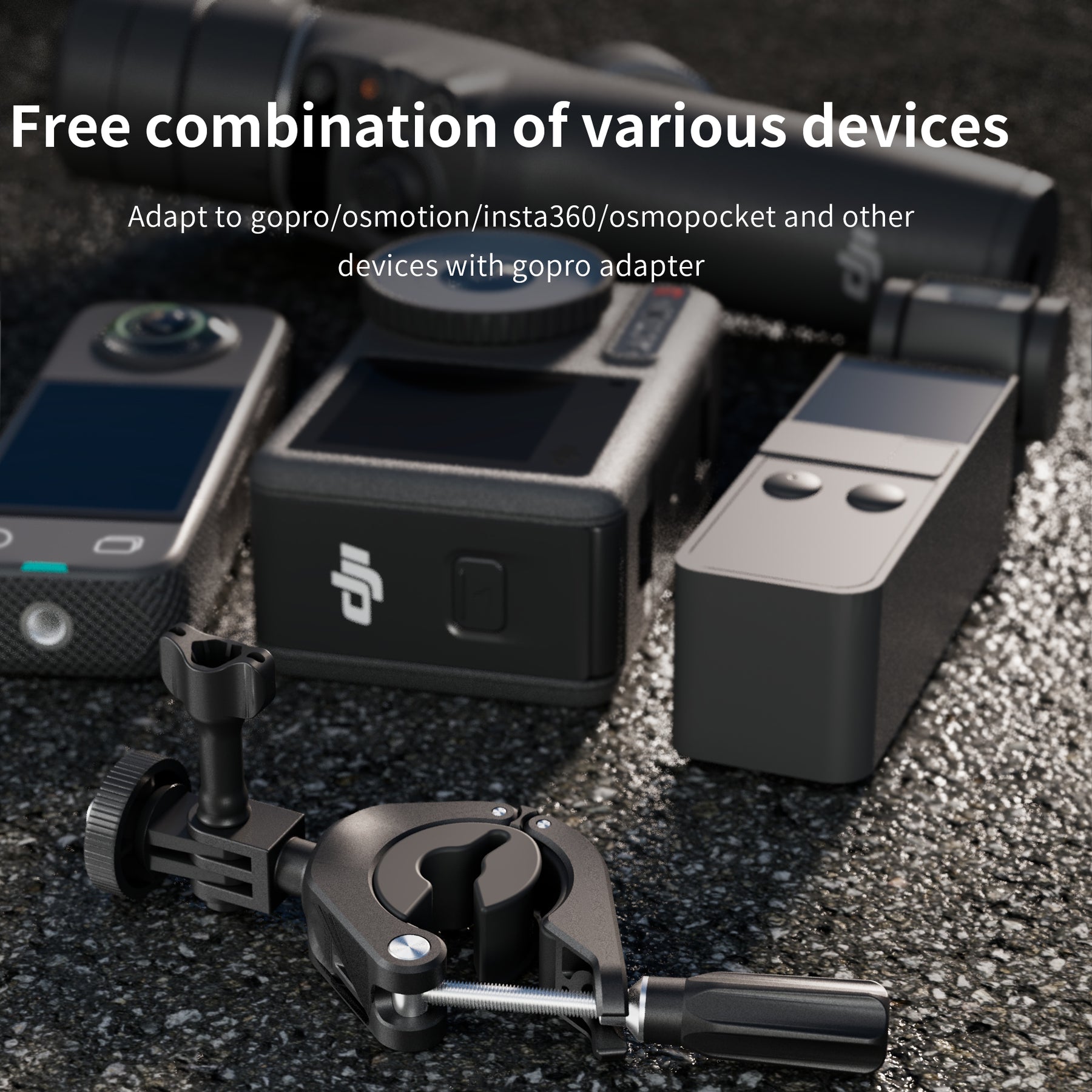 STARTRC Bike Camera Handlebar Mount for DJI & Insta360