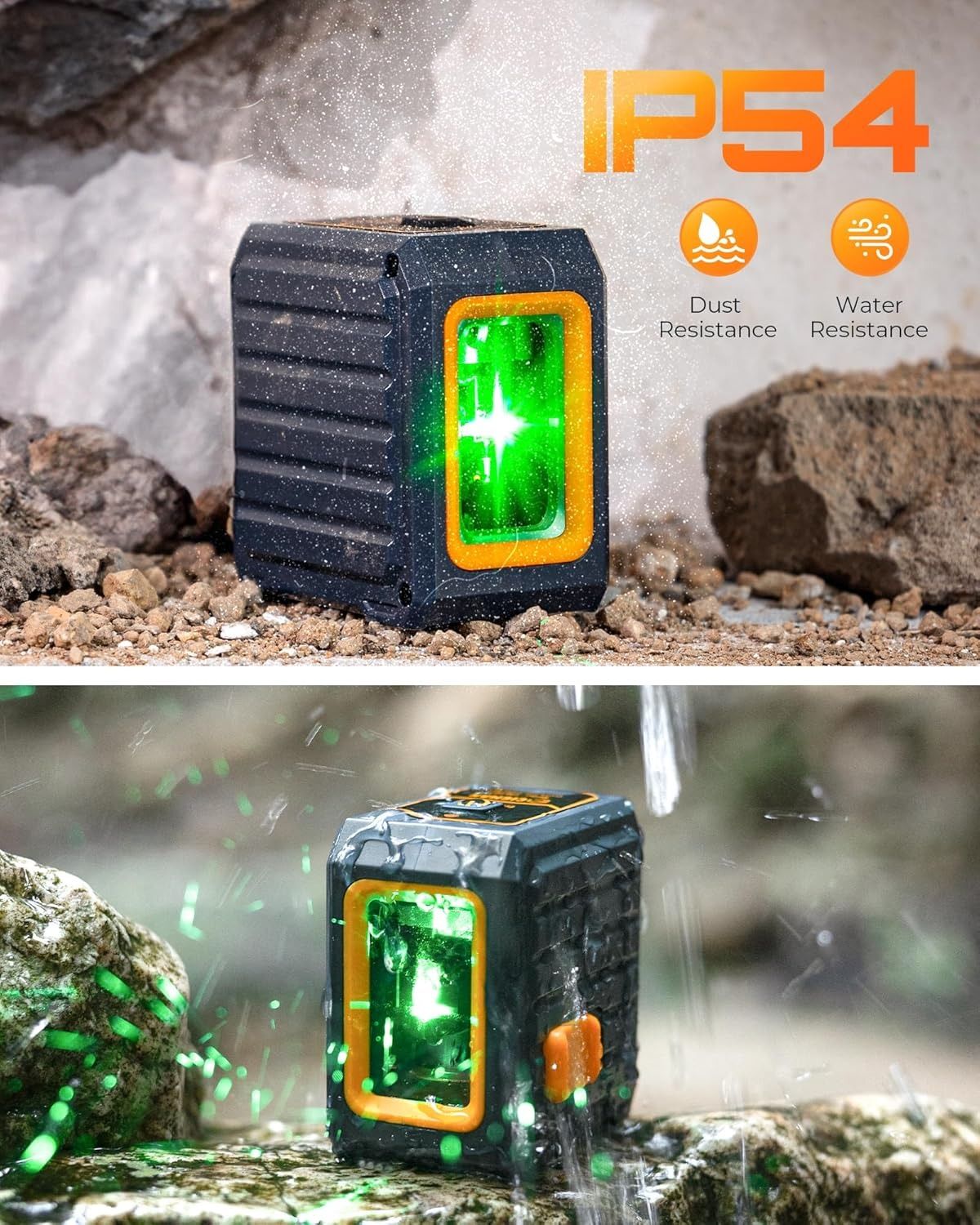 CIGMAN G01 Green Cross Line Laser Level with Self-Levelling - 100ft