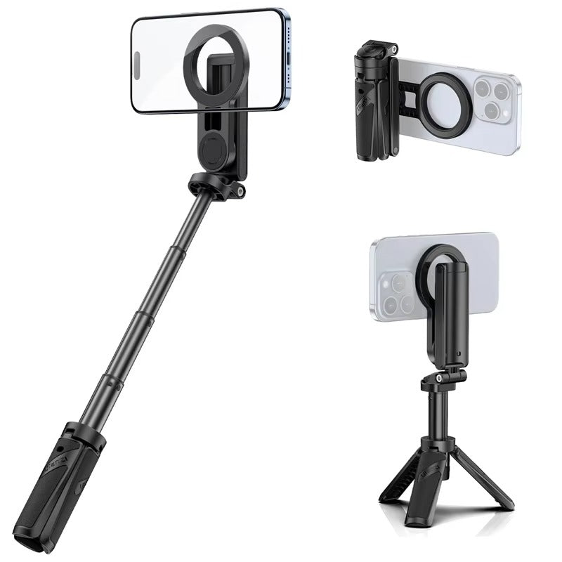 Ulanzi JJ03 Magnetic Phone Tripod Wireless Phone Grip Selfie Stick Desktop Tripod with Remote Control Photography Livestreaming - SuperSaverAU - view 1