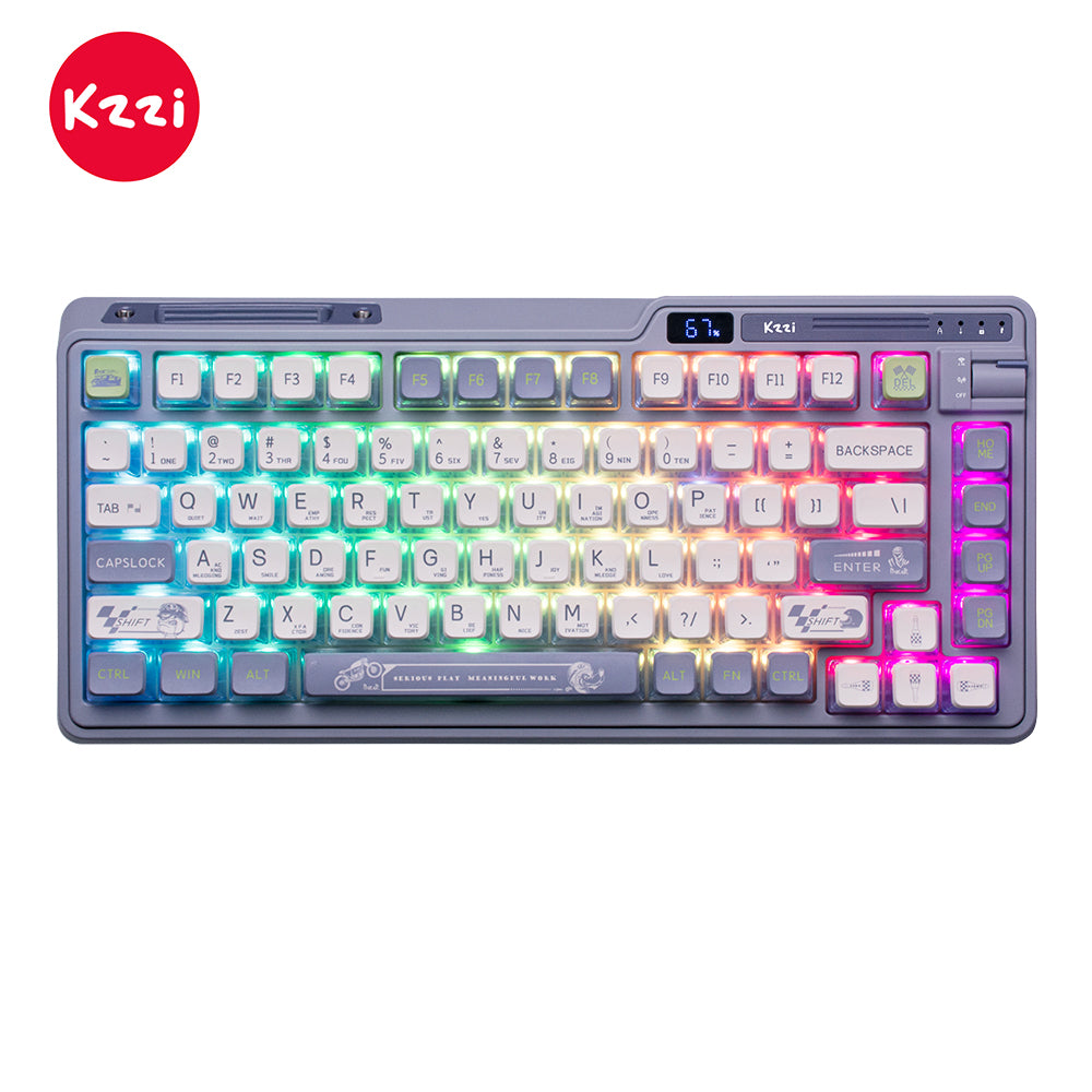 KZZI K75 PRO RGB 75% Wireless Gasket Mechanical Keyboard, Tri-Mode, Tactile Switches - SuperSaverAU - view 2