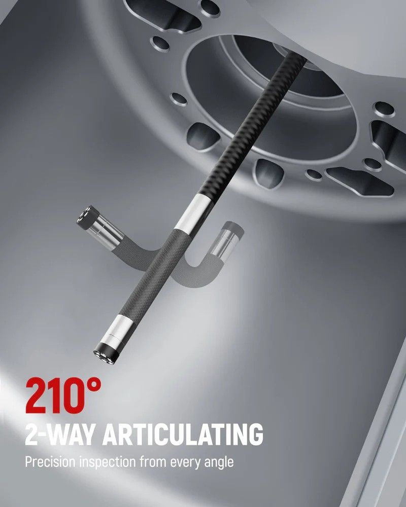 Premium Articulating Borescope Camera with 1080P 4.3 Inch IPS Display