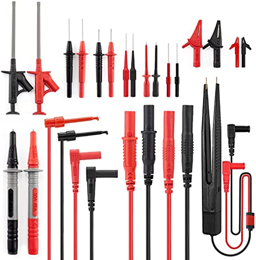 KAIWEETS 23 Piece Multimeter Test Leads Kit with Probes & Clips