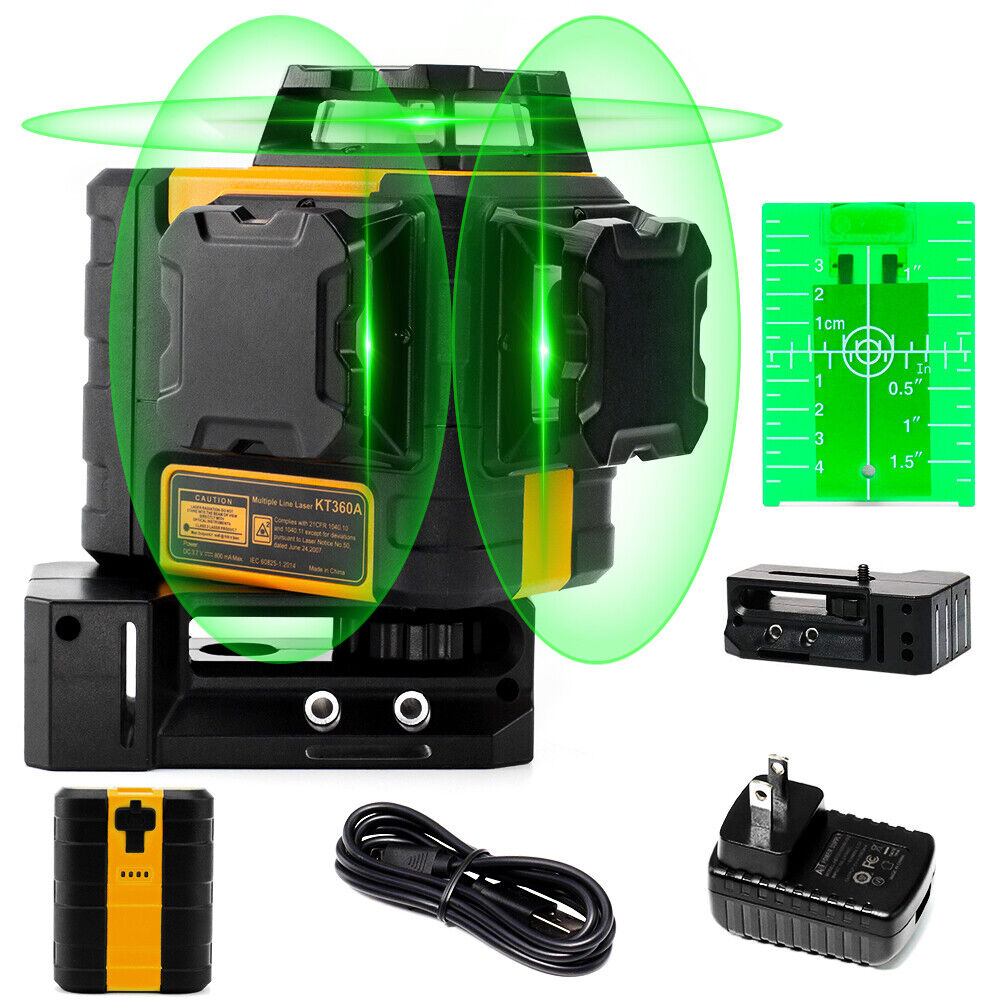 KAIWEETS KT360A Green Laser Level 3 X 360° Rotary Self Leveling with 1 Rechargeable Battery - SuperSaverAU - view 7