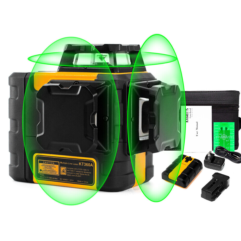 KAIWEETS KT360A Green Laser Level 3 X 360° Rotary Self Leveling with 1 Rechargeable Battery - SuperSaverAU - view 8