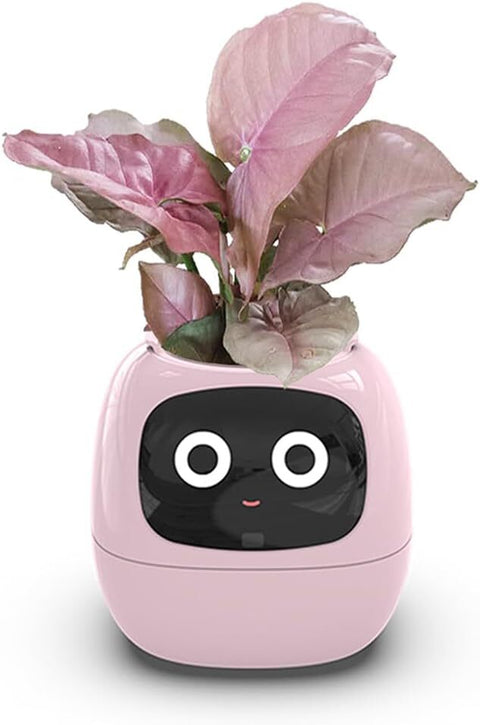 Premium Smart Plant Pot with LCD Screen & App Connection - Pink
