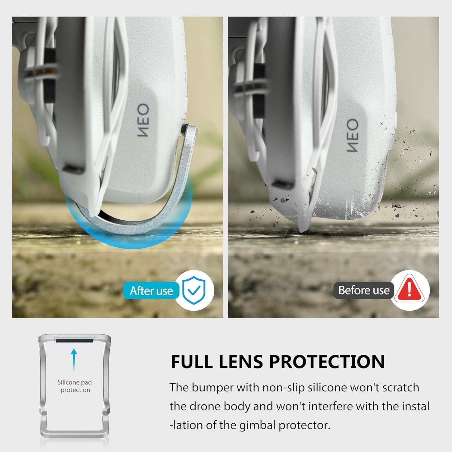 STARTRC Gimbal Bumper Guard for DJI Neo Accessories, Aluminum Alloy Anti-Collision Protection Guard Bar for DJI Neo Drone Camera - SuperSaverAU - view 2
