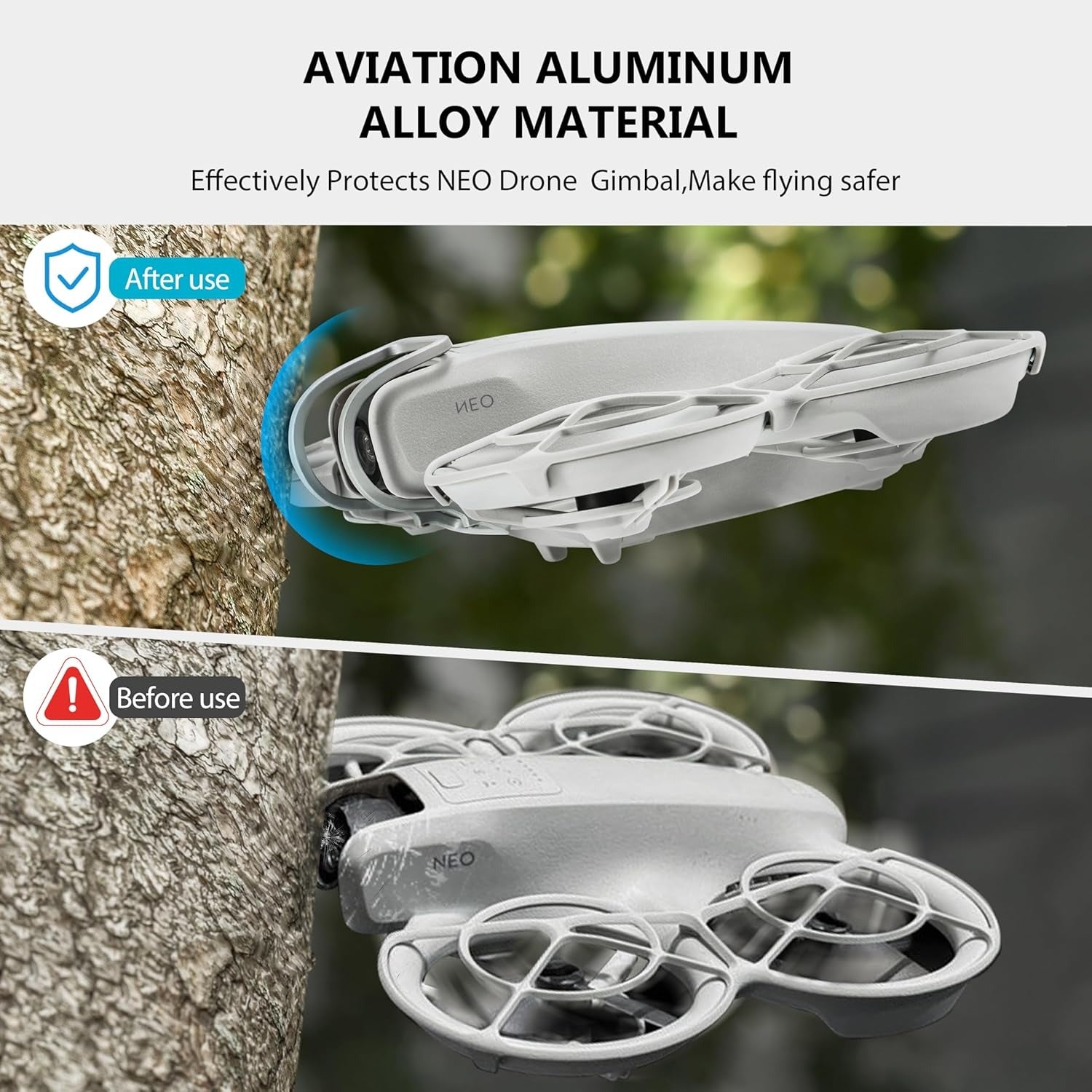 STARTRC Gimbal Bumper Guard for DJI Neo Accessories, Aluminum Alloy Anti-Collision Protection Guard Bar for DJI Neo Drone Camera - SuperSaverAU - view 3