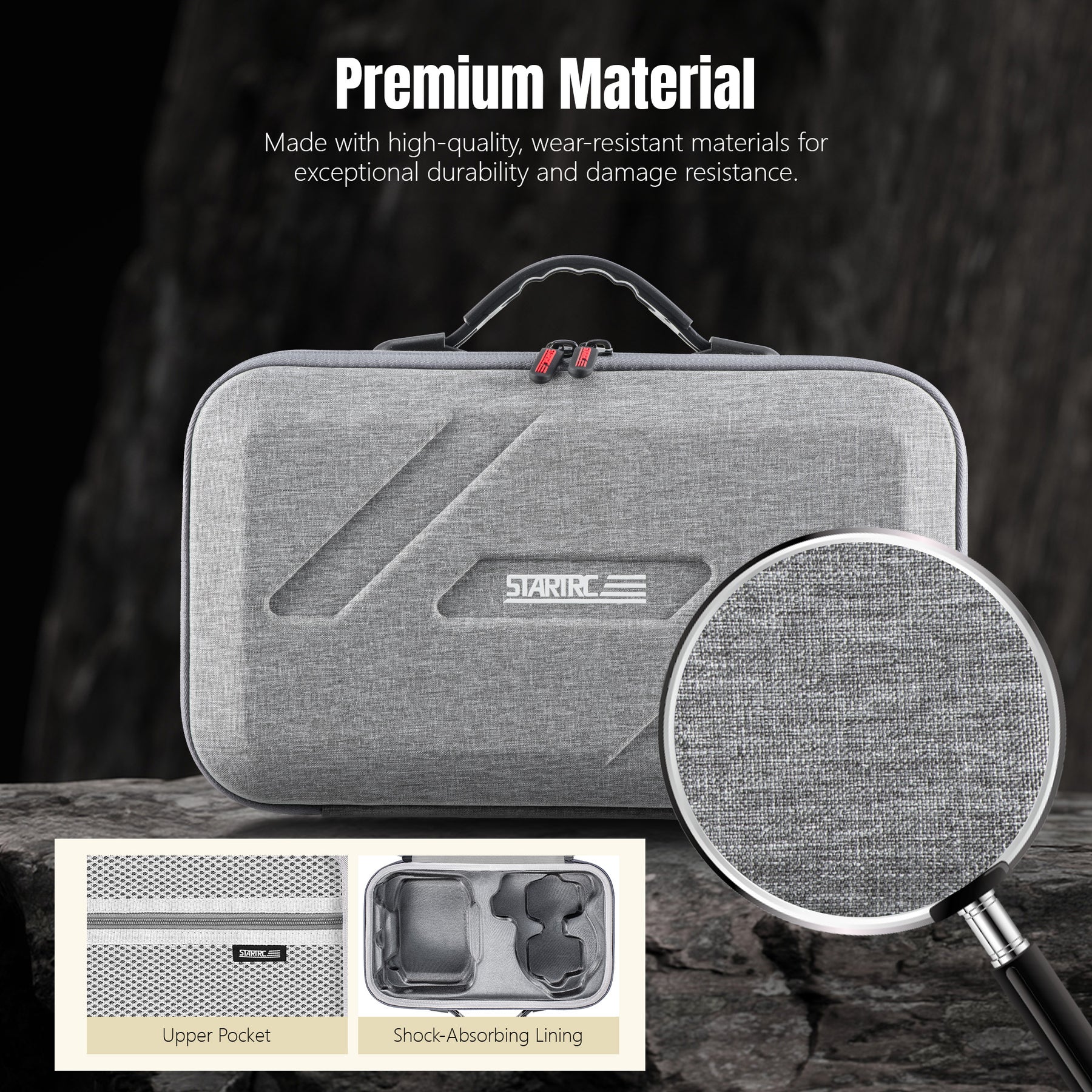 STARTRC Flip Drone Case for DJI Flip Fly More Combo,Portable PU Leather Shoulder Bag Can Organizes RC2/RC-N3 Remote, 7 Original Batteries, Charging Hub, 65W Charger, Flip Drone and Other Accessories - SuperSaverAU - view 5