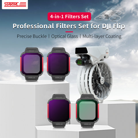 STARTRC ND/CPL Filter Set for DJI Flip Accessories,ND16/ND64/ND128/CPL Drone Lens Filters Set, Multi Coated HD Optical Glass 4 Pack - SuperSaverAU - view 1