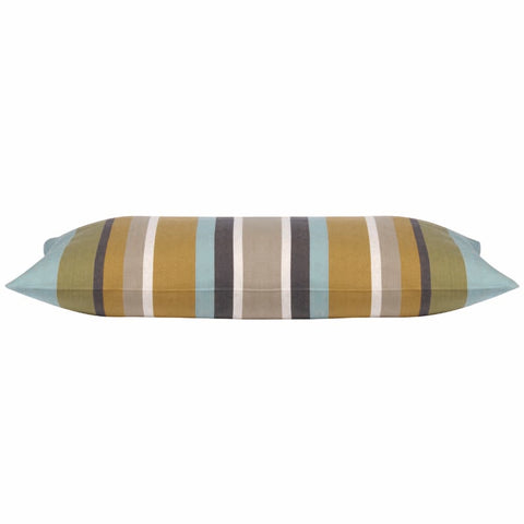 Corban Aqua Striped Rectangle Cushion Cover 35x70cm - Nautical, Colourful - SuperSaverAU - view 1
