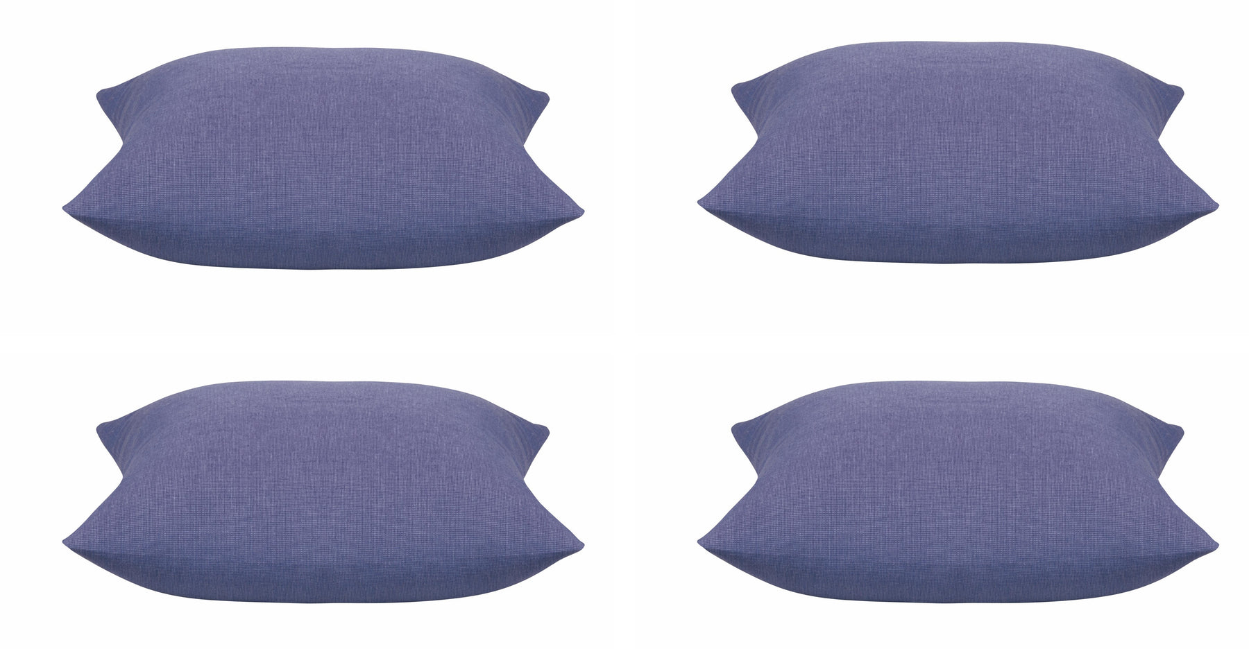 Elements Indigo Blue Square Cushion Covers - Pack of 4, 40cm x 40cm, Cotton - SuperSaverAU - view 1