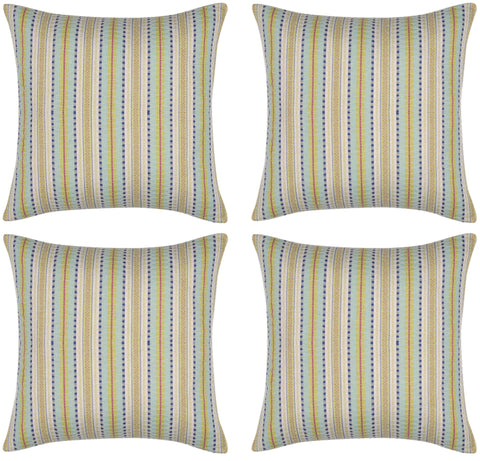 Finn Pack of 4 Multicoloured Retro Cushion Covers 40cm x 40cm - SuperSaverAU - view 1