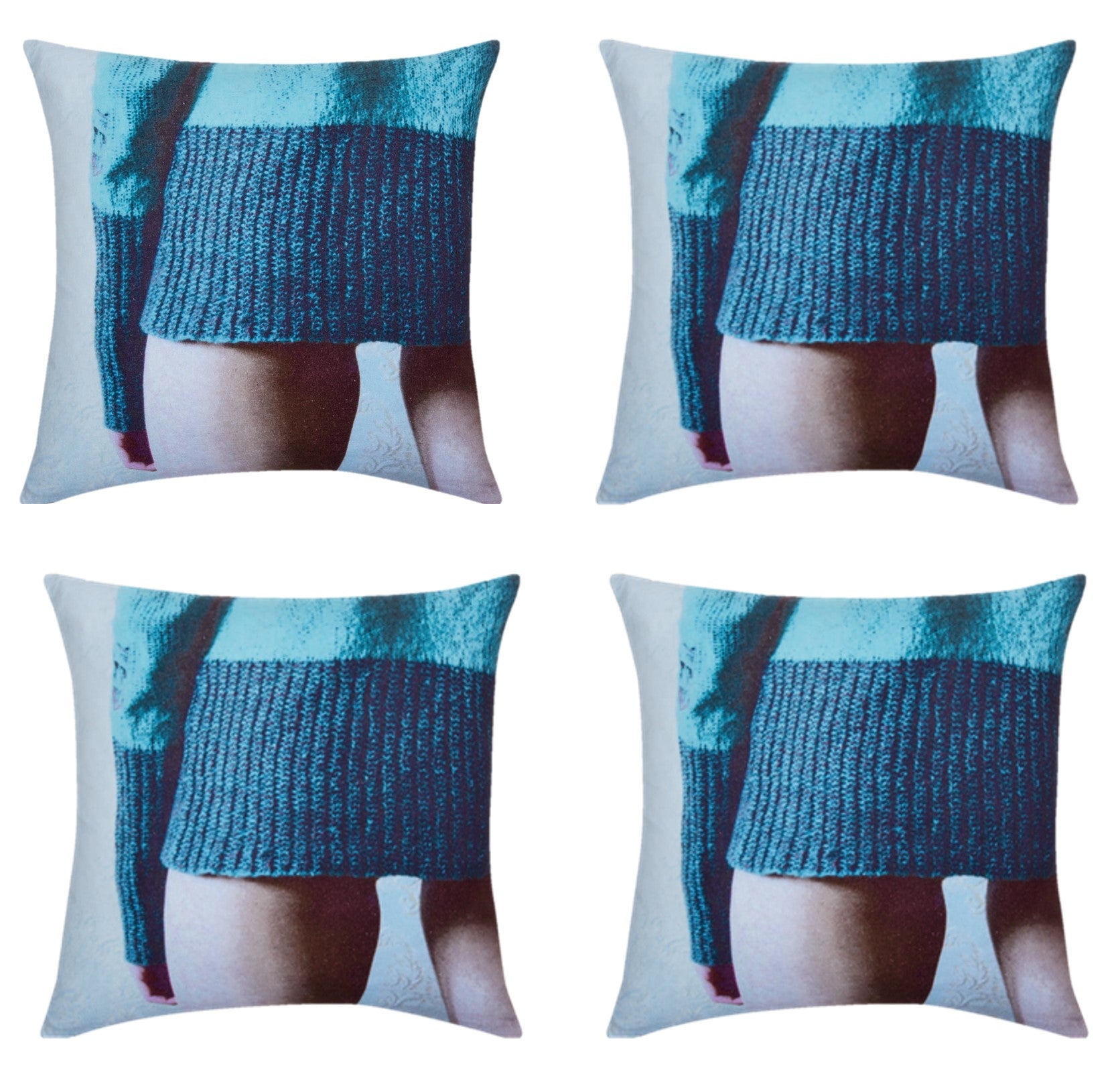Blaze Jumper Cushion Covers Pack of 4, Funky 45cm x 45cm Cotton Design - SuperSaverAU - view 1