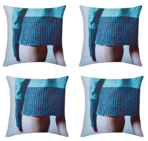 Blaze Jumper Cushion Covers Pack of 4, Funky 45cm x 45cm Cotton Design - SuperSaverAU - view 1
