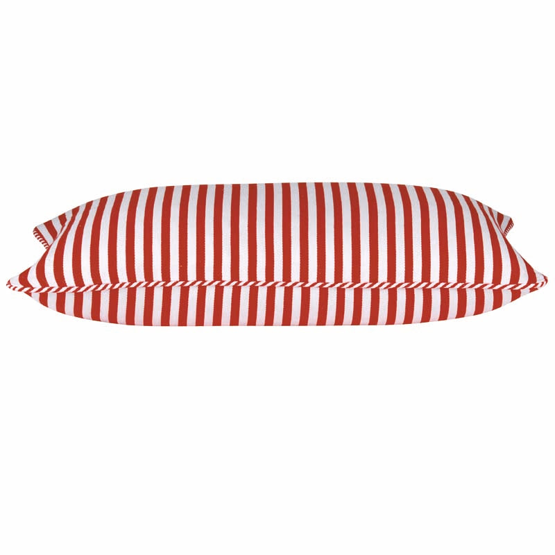 Dandi Pack of 4 Red & White Rectangle Cushion Covers 35cm x 60cm, Nautical Style - SuperSaverAU - view 2
