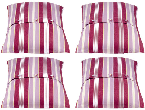 Coste Pack of 4 Fuchsia 50x50cm Striped Cushion Covers - Beach Style - SuperSaverAU - view 1