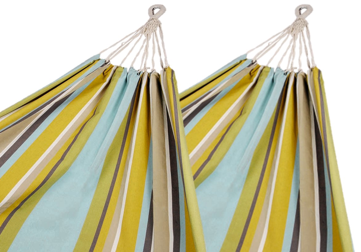 Corban Pack of 2 Aqua Hammocks 220x140cm - Nautical Striped Design - SuperSaverAU - view 1