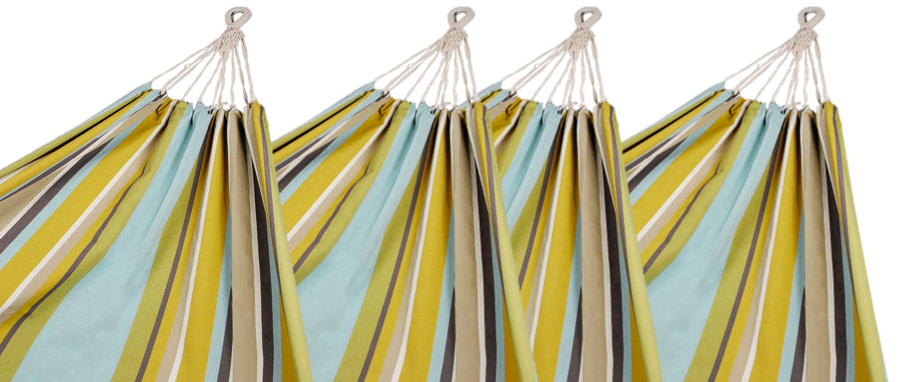 Corban Aqua Hammocks Pack of 4, Multicoloured Stripes, 220x140cm - SuperSaverAU - view 1