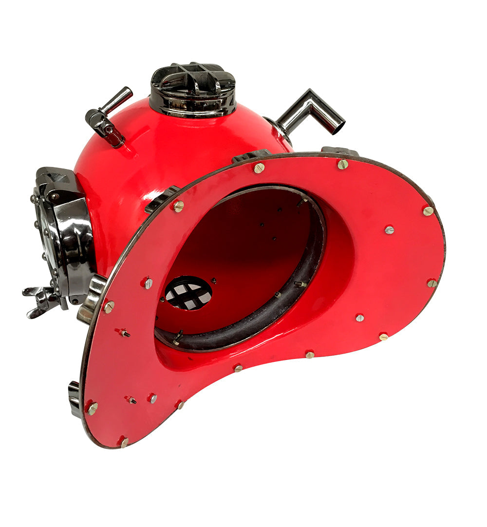 Divers Helmet (Scuba) - Red, Full Size, Hand Made, 420mm x 320mm x 420mm - SuperSaverAU - view 2