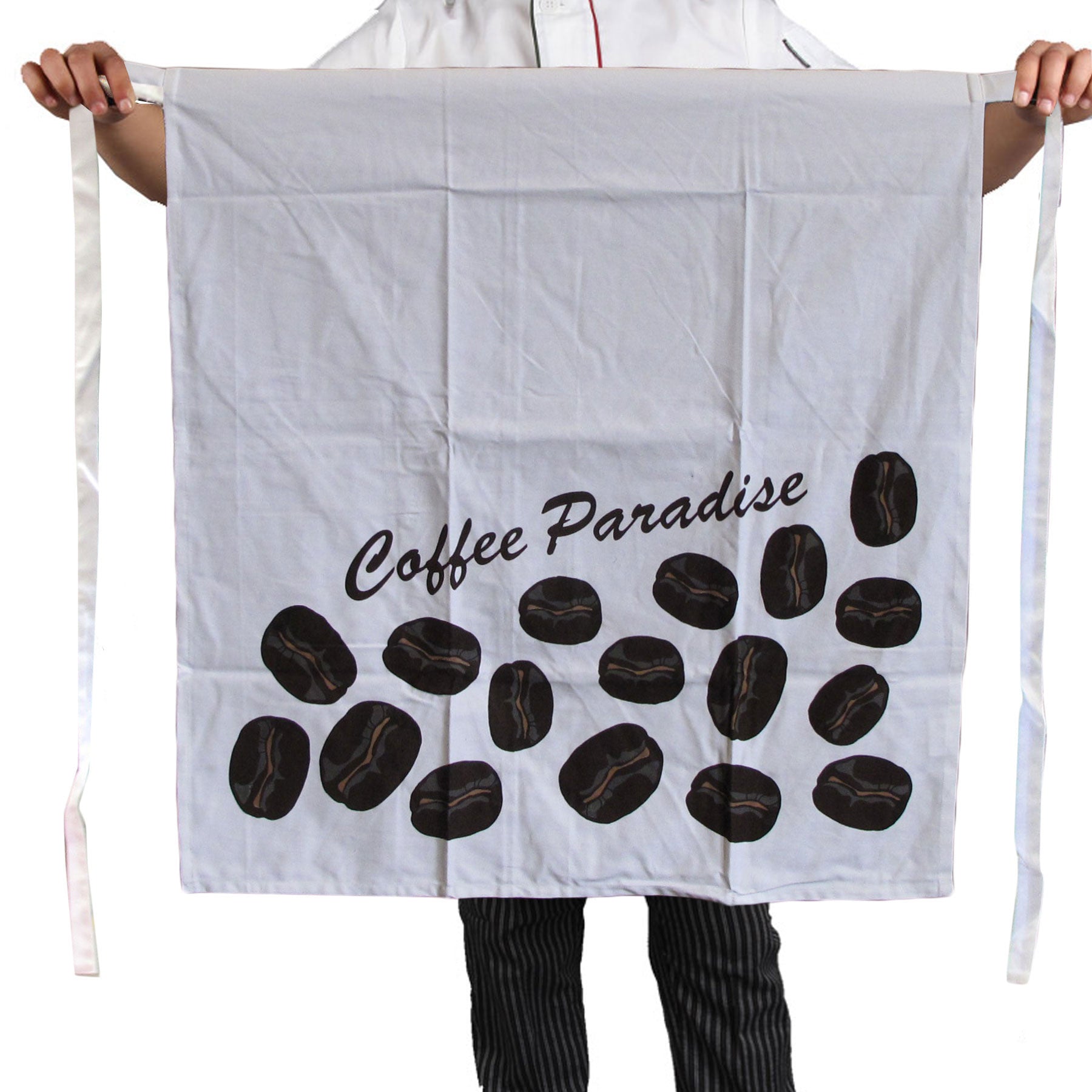 100% Cotton Master Chef Half Kitchen Apron - Coffee Paradise - 86 x 96 cm - SuperSaverAU - view 1