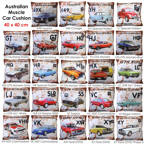 Australian Muscle Car Cushion 40 x 40 cm - SS Torana Black, Durable Polyester - SuperSaverAU - view 1
