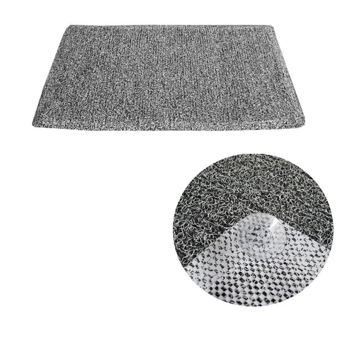Loofah Shower Mat 40 x 70 cm - Fast Drying Rubber with Suction Cups - Black - SuperSaverAU - view 1