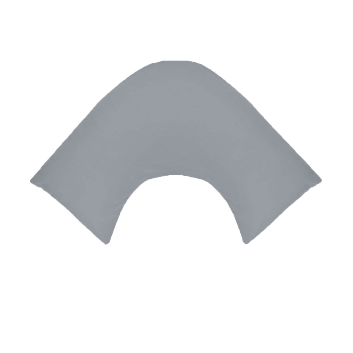 280TC Polyester Cotton V Shape Pillowcase Grey - Solid Colour Design, Machine Washable - SuperSaverAU - view 1