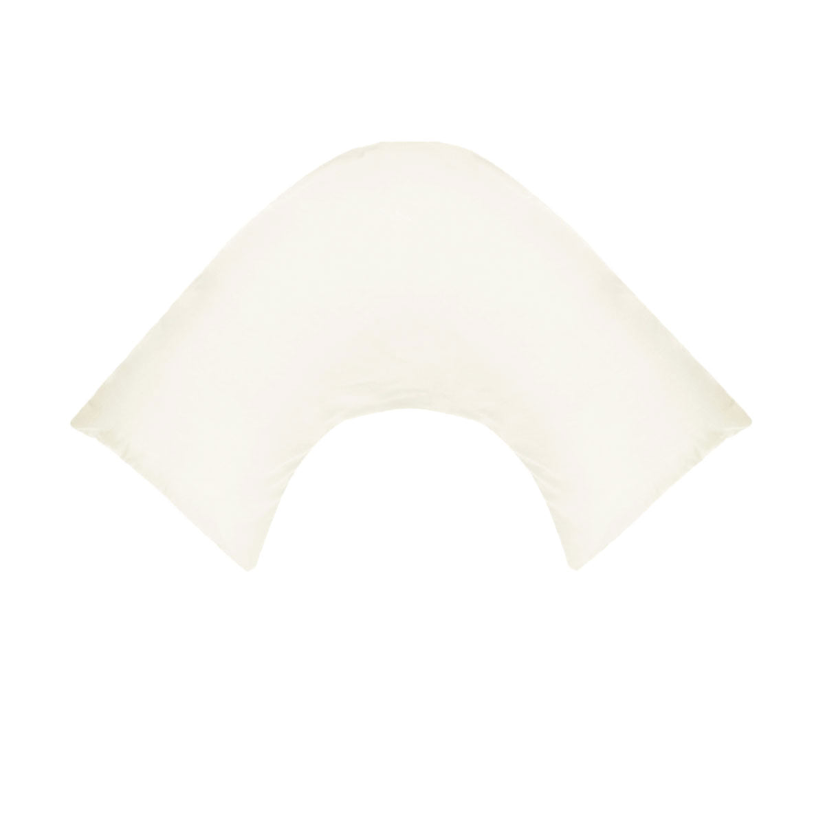280TC Polyester Cotton V Shape Pillowcase - Ivory, Solid Colour Design - SuperSaverAU - view 1