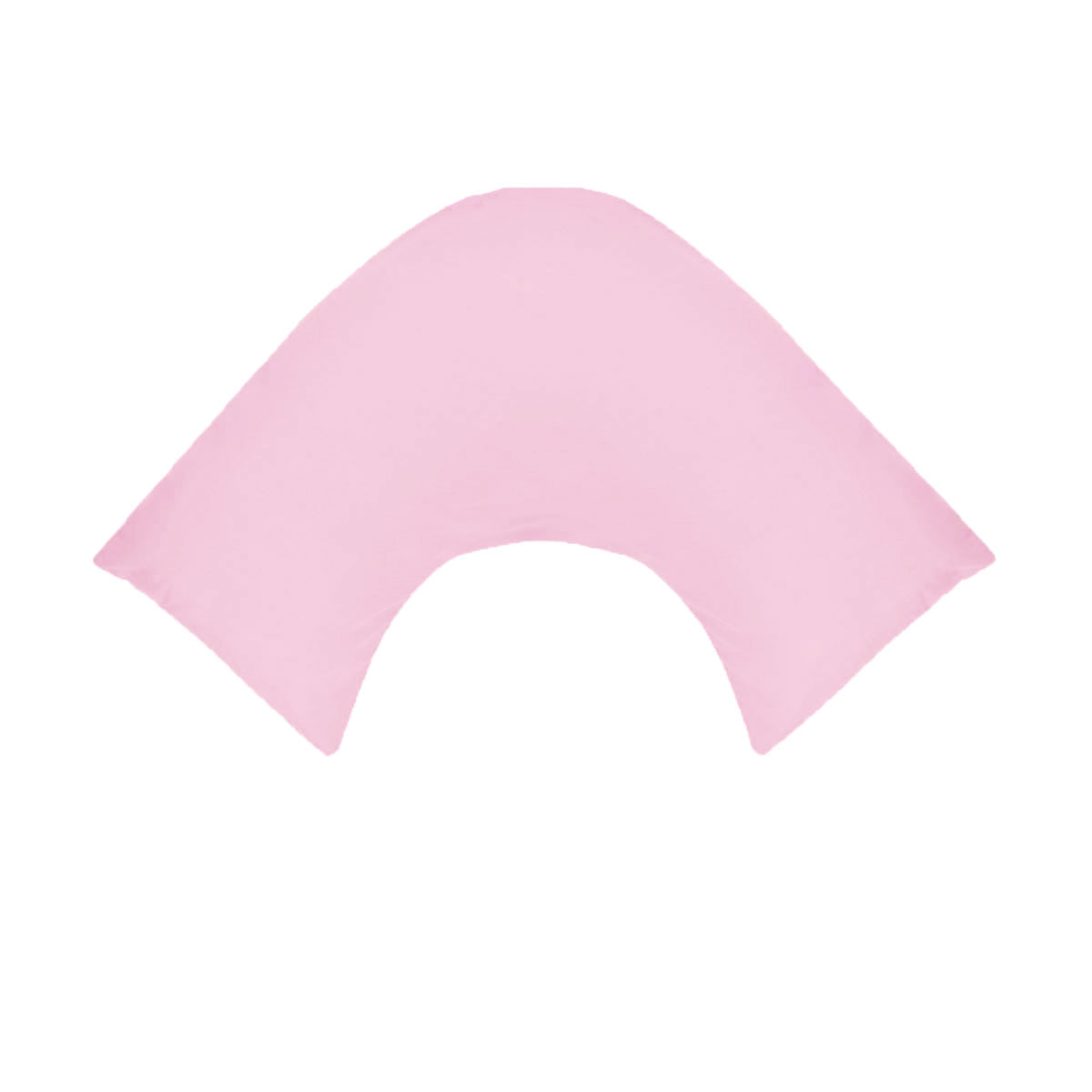280TC Polyester Cotton V Shape Pillowcase - Pink, Solid Colour Design - SuperSaverAU - view 1