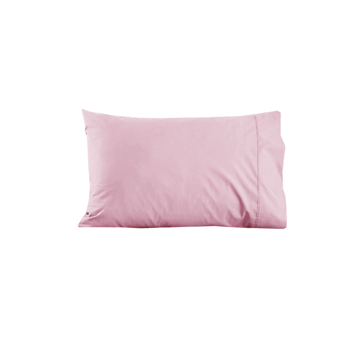 280TC Polyester Cotton Standard Pillowcase 48 x 73 cm - Solid Colour Pink - SuperSaverAU - view 1