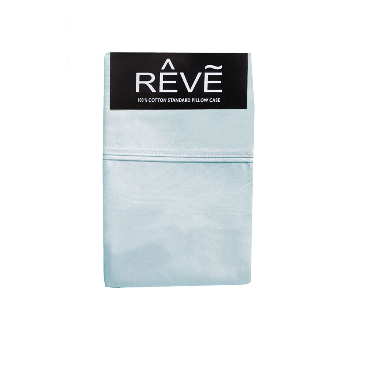 Pair of Reve 100% Cotton Standard Pillowcases 48 x 74 cm Solid Light Blue - SuperSaverAU - view 1