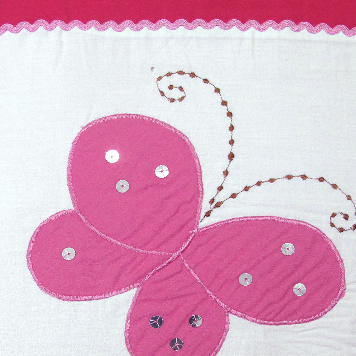 Bindi Butterfly Embroidered Quilt Cover Set Single - 140 x 210 cm, Pink - SuperSaverAU - view 2
