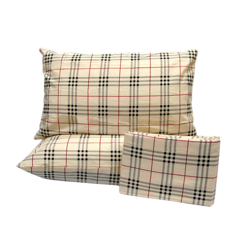 Pure Cotton Quilt Cover Set Double - Checked/Floral/Foliage Design, Ashley & Oxford - SuperSaverAU - view 1