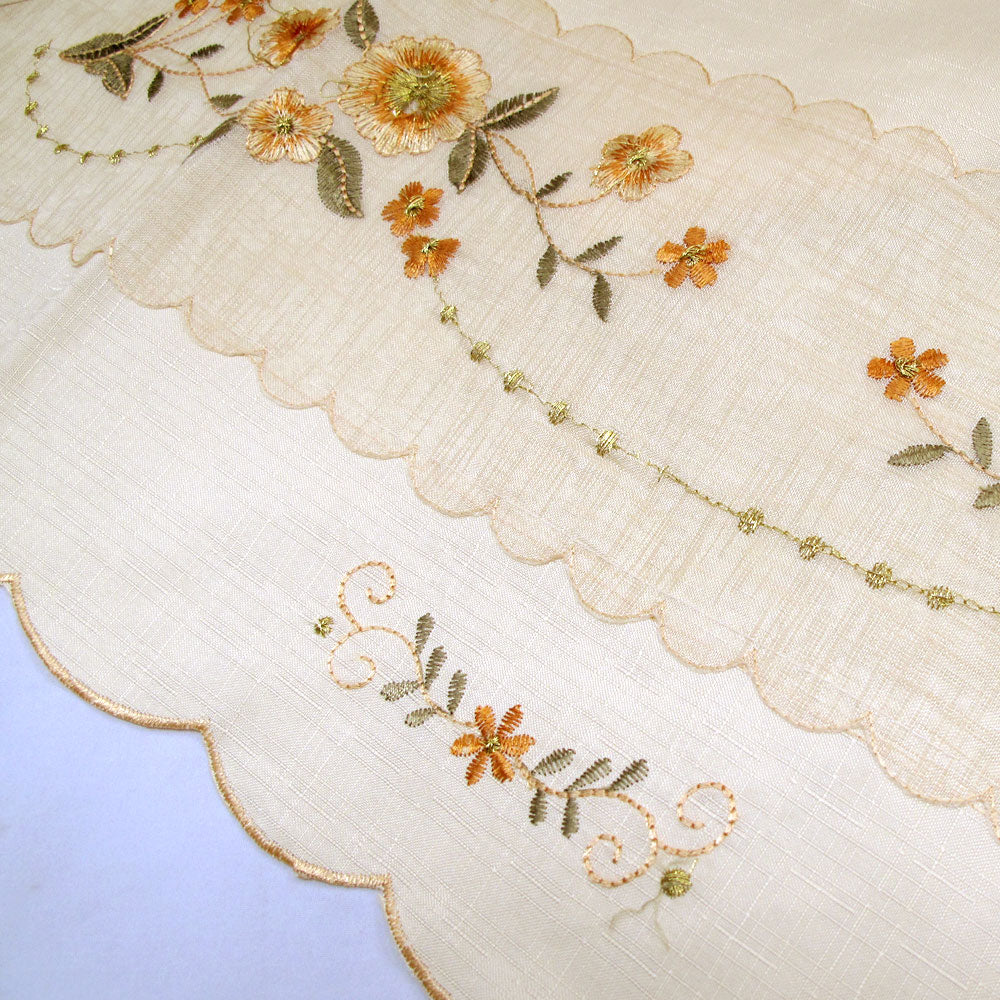 Embroidered Daisy Table Decorative Set - 7 Pieces, Floral Design, Polyester - SuperSaverAU - view 3