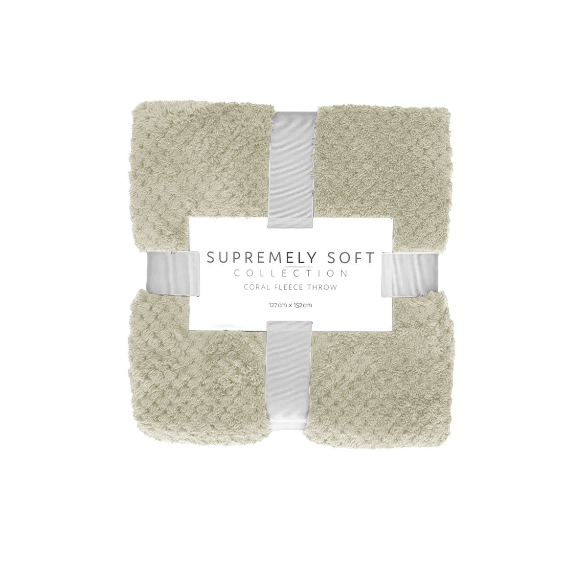 Soft Diamond Fleece Throw Rug 127 x 152 cm - Fleecy Polyester, Machine Washable - SuperSaverAU - view 1