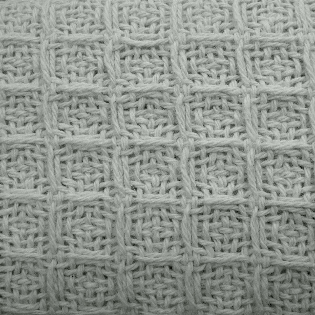Cotton Waffle Blanket Silver 300GSM Queen - Soft Touch, Machine Washable - SuperSaverAU - view 3