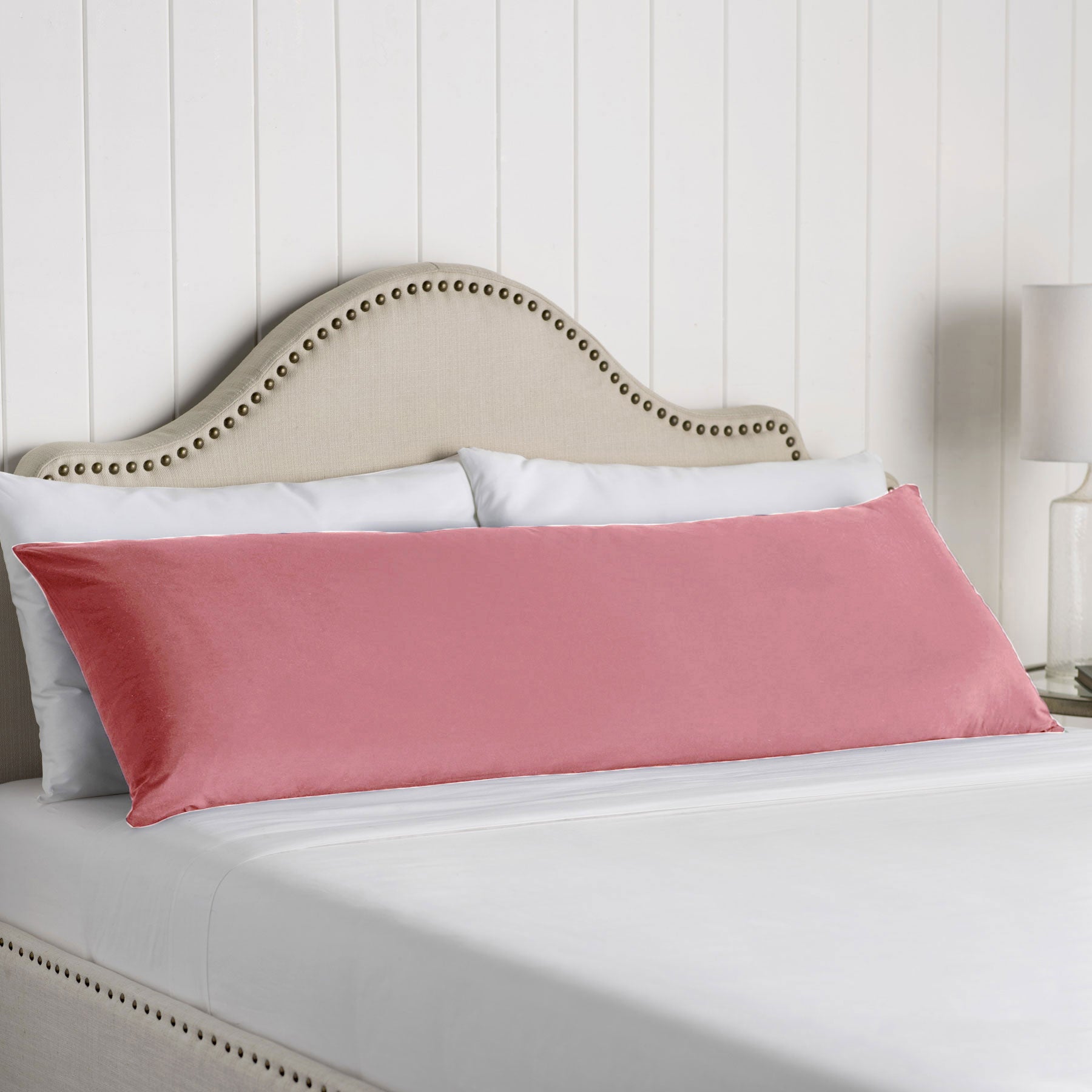 Artex 100% Cotton Body Pillowcase - 48 x 145 cm, Solid Colour Design, Rose - SuperSaverAU - view 1