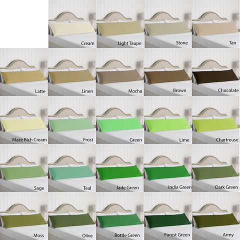 Artex 100% Cotton Body Pillowcase Solid Colour 48 x 145 cm - Nature Collection - SuperSaverAU - view 1
