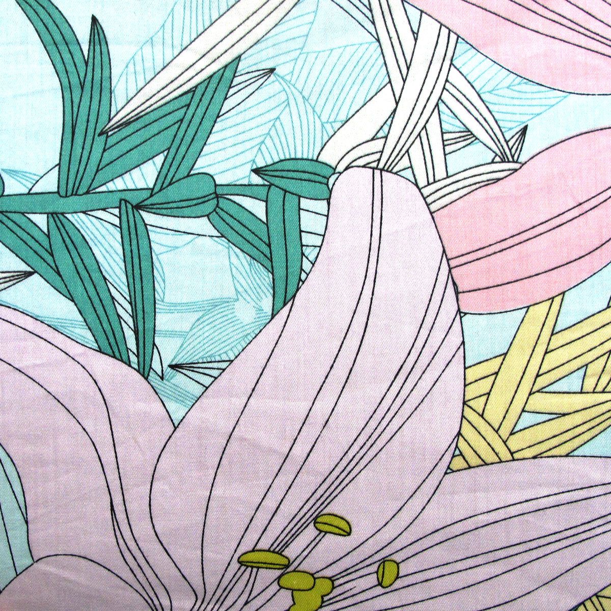 300TC Lily Flowers Multi Reversible Cotton Floral Quilt Cover Set Queen - SuperSaverAU - view 3