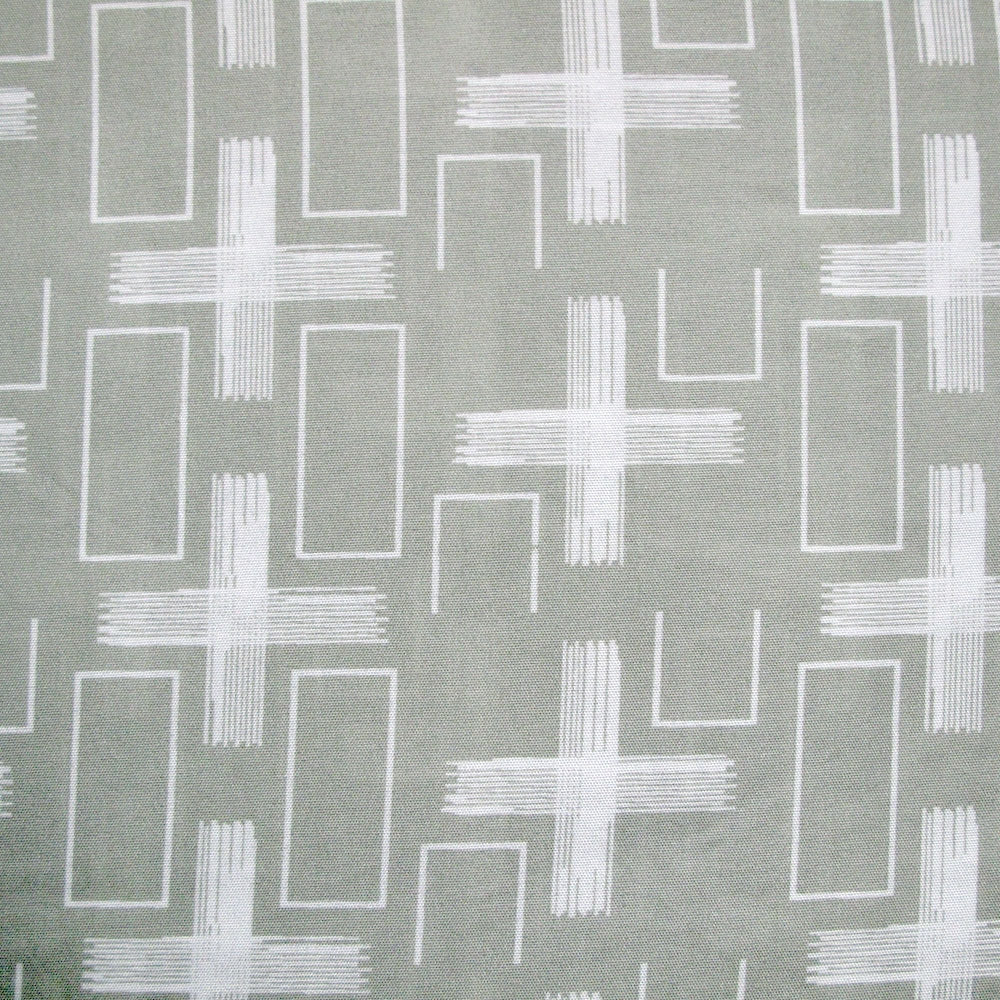 Artex Silver Crosses Geometric Quilt Cover Set - Queen