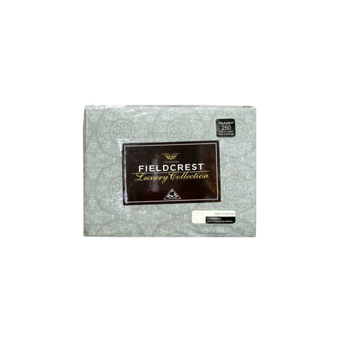 Fieldcrest Cotton Reversible Mandala Silver Quilt Cover Set Queen - SuperSaverAU - view 1